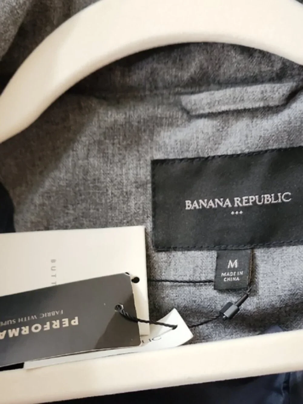 NWT Men’s Banana Republic Grey Quilted Puffer Jacket Size medium